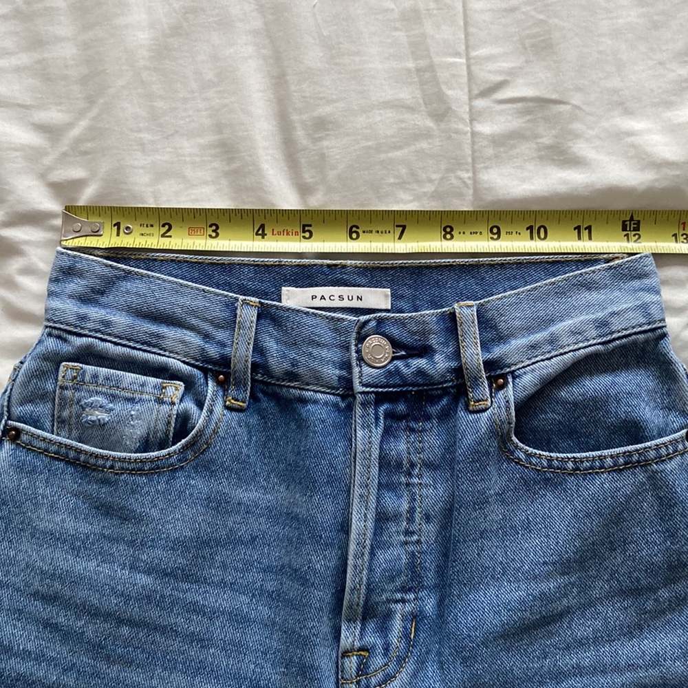 NWOT PacSun High-Rise Straight Leg Cropped Medium Wash Jeans Size 24 / 00 - Picture 9 of 10
